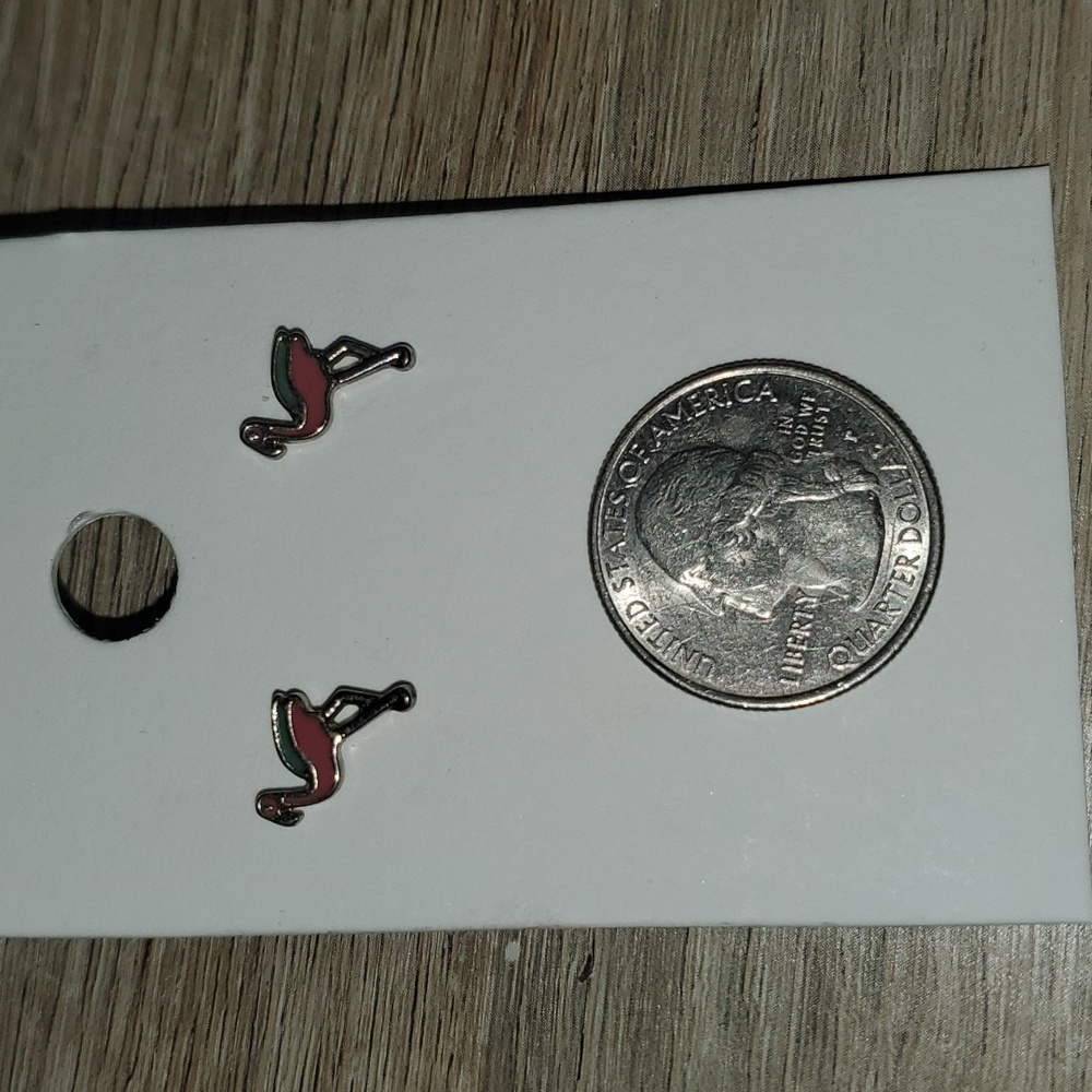 Flamingo earrings - Picture 2 of 4